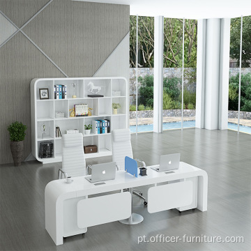 Fashion White Staff Office Desk de mesa de trabalho de trabalho de trabalho